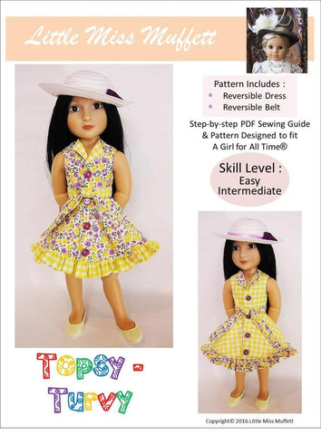 Little Miss Muffett A Girl For All Time Topsy Turvy Pattern for AGAT Dolls larougetdelisle