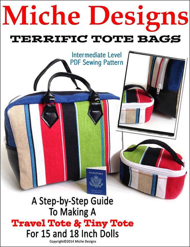 Miche Designs 18 Inch Modern Terrific Tote Bags 18" Doll Accessories larougetdelisle