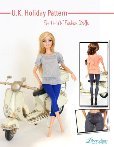 Liberty Jane Barbie U.K. Holiday Outfit for 11-1/2” Fashion Dolls larougetdelisle