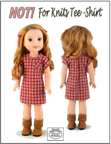 Forever 18 Inches WellieWishers NOT! For Knits Tee-Shirt 14.5" Doll Clothes Pattern larougetdelisle