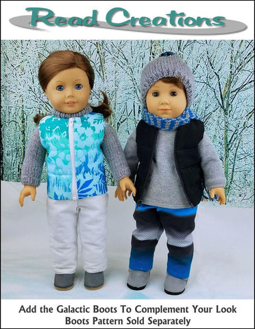 Read Creations 18 Inch Modern Snow Pants 18" Doll Clothes Pattern larougetdelisle