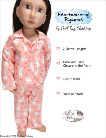 Doll Tag Clothing A Girl For All Time Heartwarming Pajamas Pattern for A Girl For All Time Dolls larougetdelisle