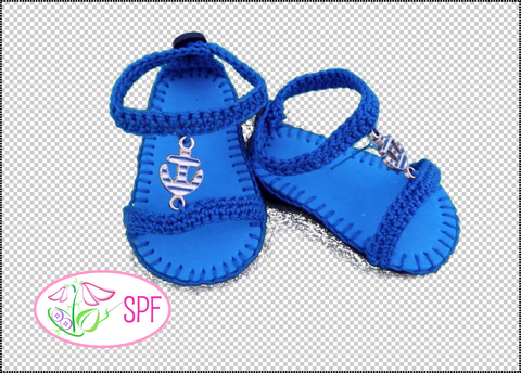 Sweet Pea Fashions Crochet Aurelia Crocheted Sandal 18" Doll Crochet Pattern larougetdelisle