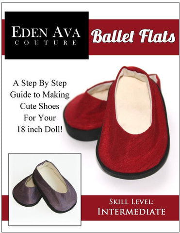 Eden Ava Shoes Ballet Flats 18" Doll Shoes larougetdelisle