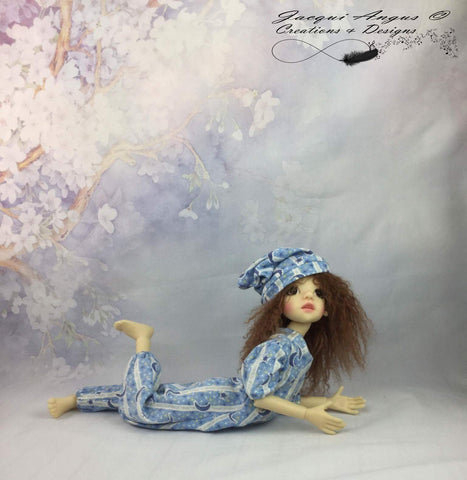 Jacqui Angus Creations & Designs BJD Lazy Day Romper Pattern for MSD Ball Jointed Dolls larougetdelisle