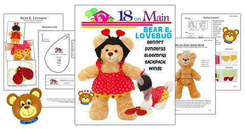 18 On Main Build-A-Bear Bear E. Lovebug Pattern for Build-A-Bear Dolls larougetdelisle