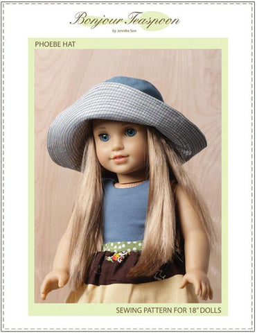 Bonjour Teaspoon 18 Inch Modern Phoebe Hat 18" Doll Clothes Pattern larougetdelisle