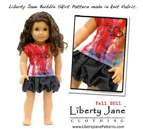 Liberty Jane 18 Inch Modern Bubble Skirt 18" Doll Clothes Pattern larougetdelisle