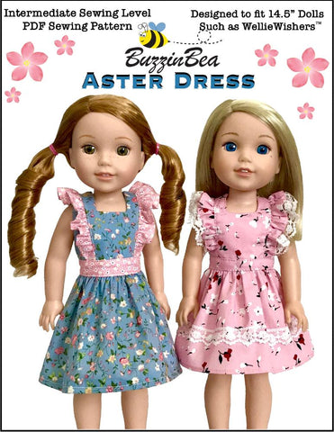 BuzzinBea WellieWishers Aster Dress 14.5" Doll Clothes Pattern larougetdelisle