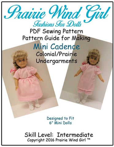 Prairie Wind Girl Mini Mini Cadence Colonial/Prairie Undergarments For Mini Dolls larougetdelisle