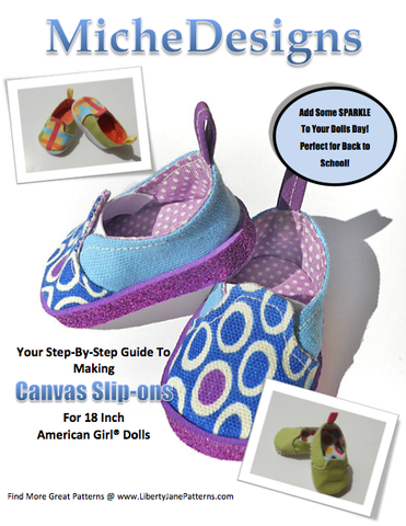 Miche Designs Shoes Canvas Slip On 18" Doll Shoes larougetdelisle