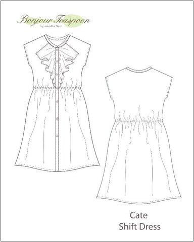 Bonjour Teaspoon Girls Cate Shift Dress Pattern for Girls larougetdelisle