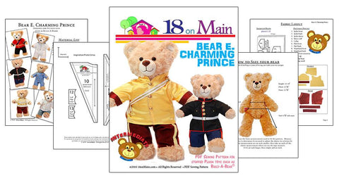 18 On Main Build-A-Bear Bear E. Charming Prince Pattern for Build-A-Bear Dolls larougetdelisle