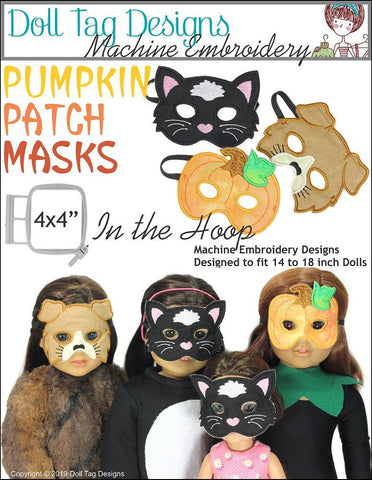 Doll Tag Clothing Machine Embroidery Design Pumpkin Patch Masks Machine Embroidery Designs larougetdelisle