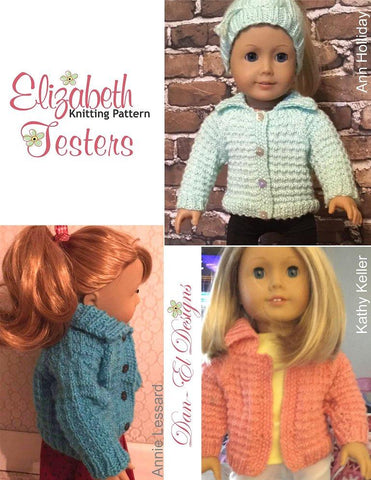 Dan-El Designs Knitting Elizabeth 18" Doll Knitting Pattern larougetdelisle