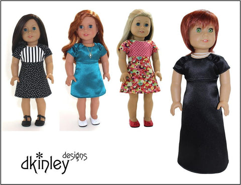 Dkinley Designs 18 Inch Modern Energy Dress 18" Doll Clothes Pattern larougetdelisle