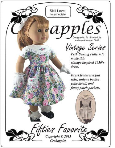 Crabapples 18 Inch Historical Fifties Favorite 18" Doll Clothes Pattern larougetdelisle