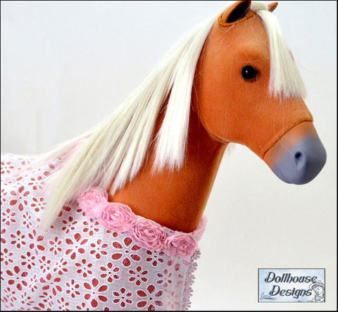 Dollhouse Designs 18 Inch Modern Filly Horse Blanket and Accessories 18" Doll Pet Pattern larougetdelisle