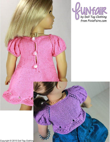 Doll Tag Clothing Knitting Funfair Knitting Pattern larougetdelisle
