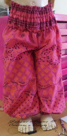 Jacqui Angus Creations & Designs BJD Genie Pants Pattern for MSD Ball Jointed Dolls larougetdelisle