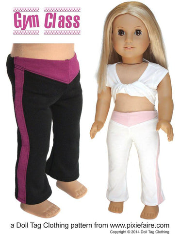 Doll Tag Clothing 18 Inch Modern Gym Class 18" Doll Clothes Pattern larougetdelisle