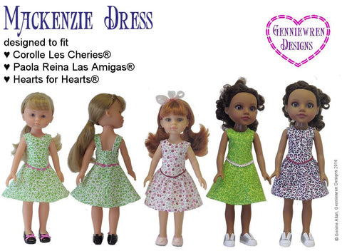 Genniewren H4H/Les Cheries Mackenzie Dress Pattern for Les Cheries and Hearts for Hearts Girls Dolls larougetdelisle
