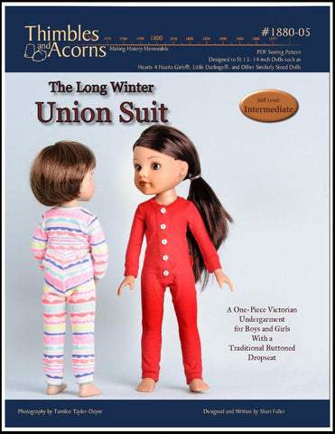 Thimbles and Acorns Little Darling Union Suit Pattern for 13-14" Dolls larougetdelisle