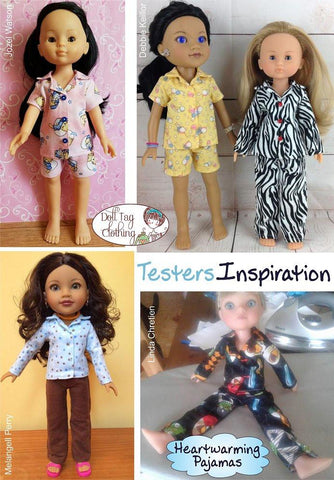 Doll Tag Clothing H4H/Les Cheries Heartwarming Pajamas Pattern for Les Cheries and Hearts For Hearts Girls Dolls larougetdelisle
