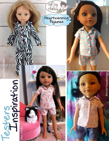 Doll Tag Clothing H4H/Les Cheries Heartwarming Pajamas Pattern for Les Cheries and Hearts For Hearts Girls Dolls larougetdelisle