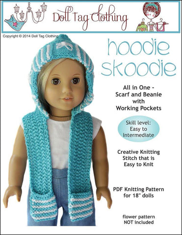 Doll Tag Clothing Knitting Hoodie Skoodie Knitting Pattern larougetdelisle