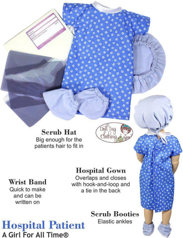 Doll Tag Clothing A Girl For All Time Hospital Patient Doll Clothes Pattern for 16" A Girl For All Time® Dolls larougetdelisle