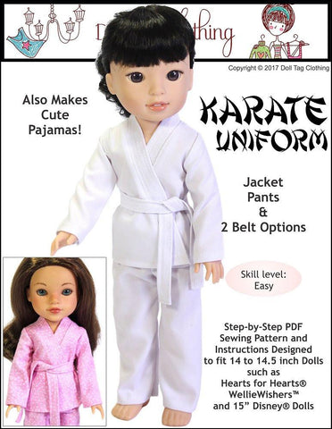 Doll Tag Clothing WellieWishers Karate Uniform for 14 to 14.5 Inch Dolls larougetdelisle