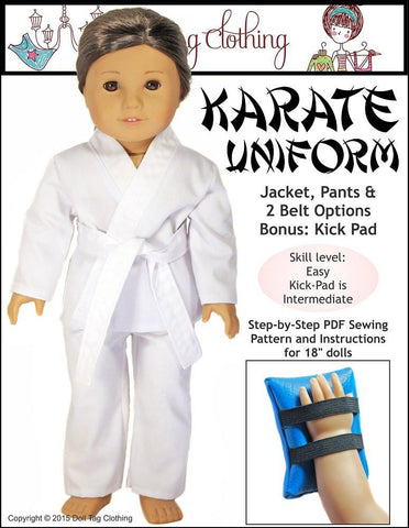 Doll Tag Clothing 18 Inch Modern Karate Uniform 18" Doll Clothes larougetdelisle