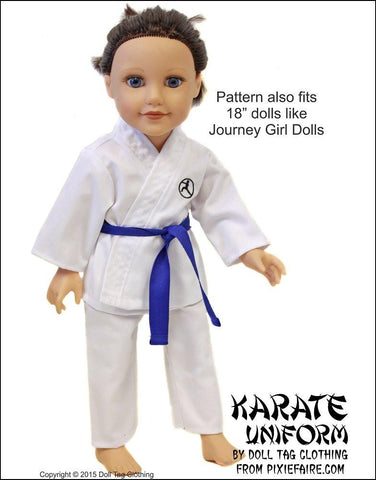 Doll Tag Clothing 18 Inch Modern Karate Uniform 18" Doll Clothes larougetdelisle