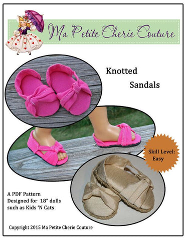 Mon Petite Cherie Couture Kidz n Cats Knotted Sandals for Kidz N Cats Dolls larougetdelisle