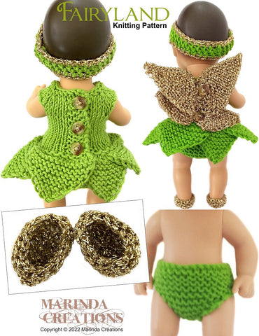 Marinda Creations 8" Baby Dolls Fairyland 8" Baby Doll Clothes Knitting Pattern larougetdelisle