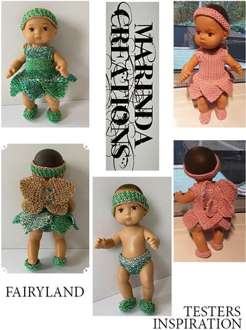 Marinda Creations 8" Baby Dolls Fairyland 8" Baby Doll Clothes Knitting Pattern larougetdelisle