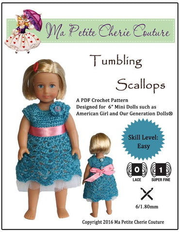 Mon Petite Cherie Couture Mini Tumbling Scallops for Mini Dolls larougetdelisle