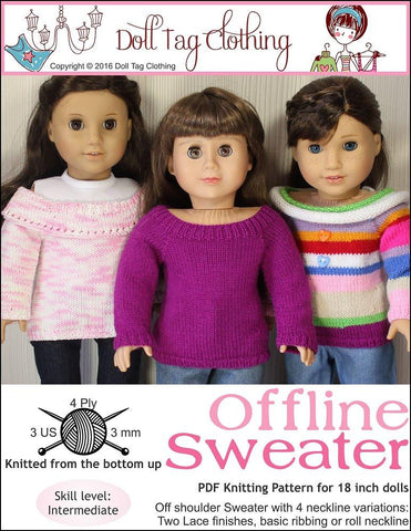 Doll Tag Clothing Knitting Offline Sweater Knitting Pattern larougetdelisle