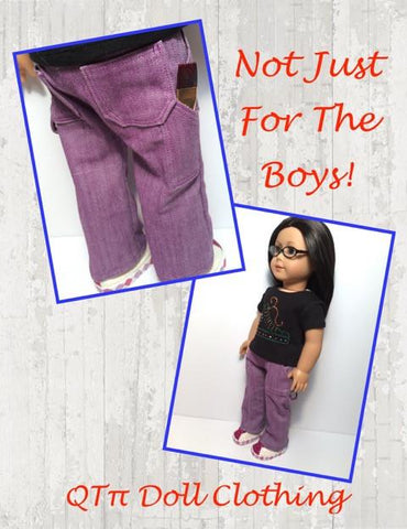QTπ Doll Clothing 18 Inch Boy Doll Painter Pants 18" Doll Clothes larougetdelisle