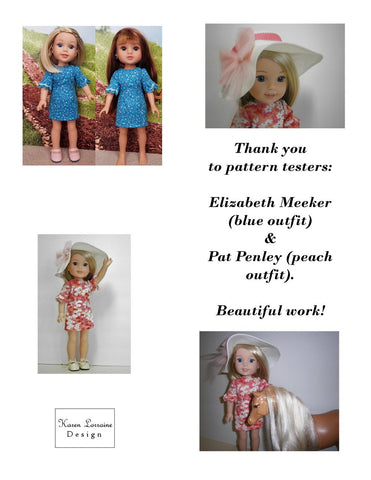 Karen Lorraine Design WellieWishers Winner's Circle 14-14.5 Inch Doll Clothes Pattern larougetdelisle