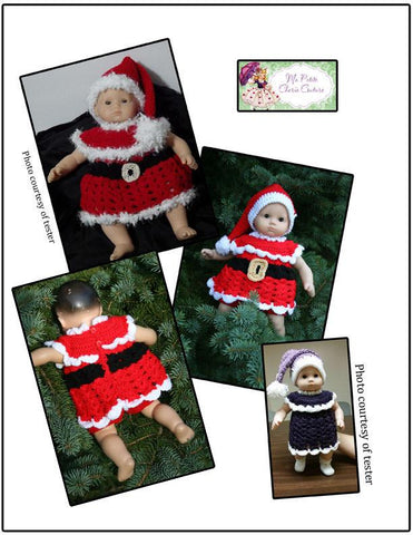 Mon Petite Cherie Couture Bitty Baby/Twin Santa Baby Crochet Pattern for 15" Baby Dolls larougetdelisle
