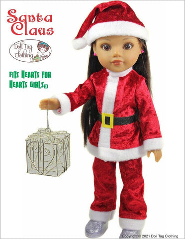 Doll Tag Clothing Ruby Red Fashion Friends Santa Claus 14-15" Doll Clothes Pattern larougetdelisle