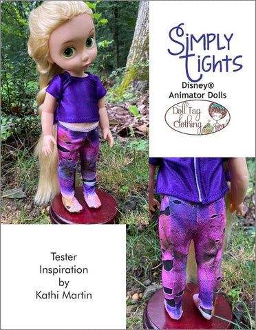 Doll Tag Clothing Disney Animator Simply Tights Doll Clothes Pattern for Disney® Animator Dolls larougetdelisle