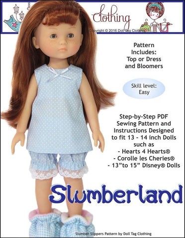 Doll Tag Clothing H4H/Les Cheries Slumberland Pattern for Les Cheries and Hearts for Hearts Girls Dolls larougetdelisle