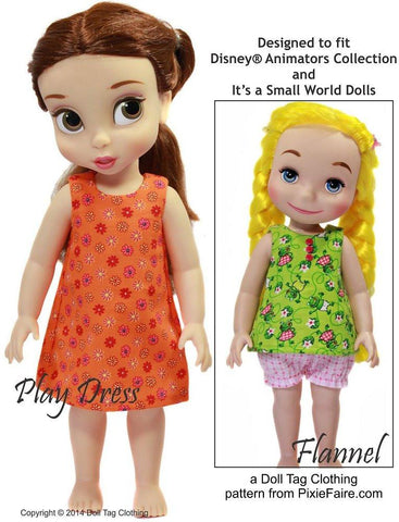 Doll Tag Clothing Disney Doll Slumberland Pattern for Disney Animator Dolls larougetdelisle