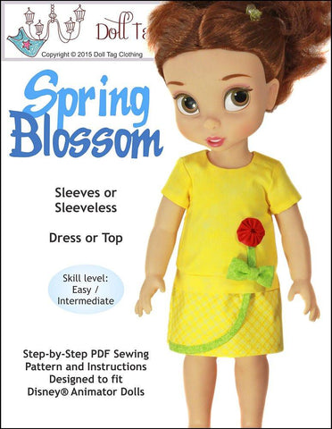 Doll Tag Clothing Disney Animator Spring Blossom Pattern for Disney Animator Dolls larougetdelisle