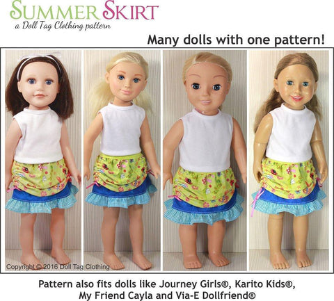 Doll Tag Clothing 18 Inch Modern Summer Skirt 18" Doll Clothes larougetdelisle