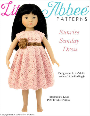 Little Abbee Little Darling Sunrise Sunday Dress for Little Darling Dolls larougetdelisle