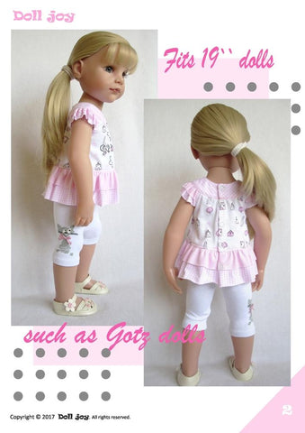 Doll Joy Gotz 19 Inch Tunic and Leggings Pattern for 19" Gotz Dolls larougetdelisle